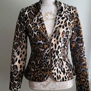 Animal print blazer